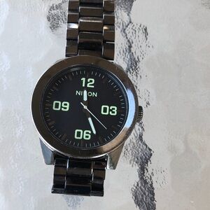 Nixon Black The Corporal Bracelet Watch, 48mmr Timepiece